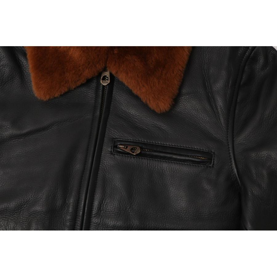 SHANGRI-LA HERITAGE シャングリラ ヘリテージ ファーカラー VARENNE  レザージャケット BLACK BROWN 全2色 MADE IN ITALYの画像