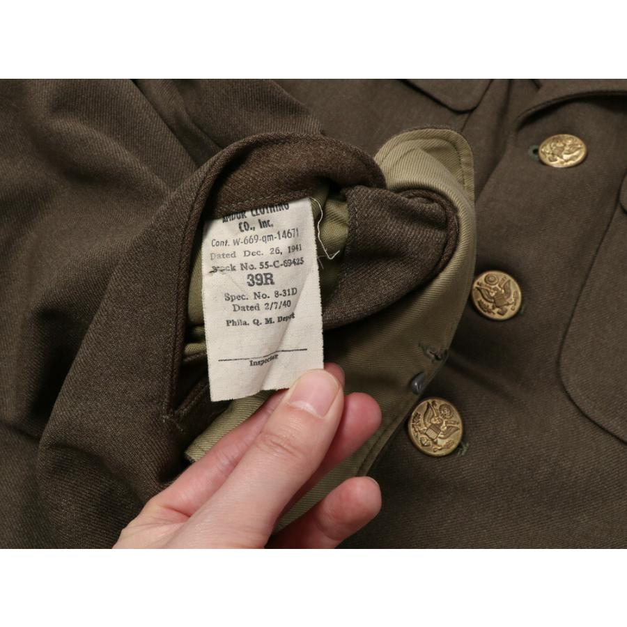 1940's US ARMY OFFICER JACKET  オフィサージャケット チノタイ付き アメリカ陸軍 送料無料｜mavazishopping｜13