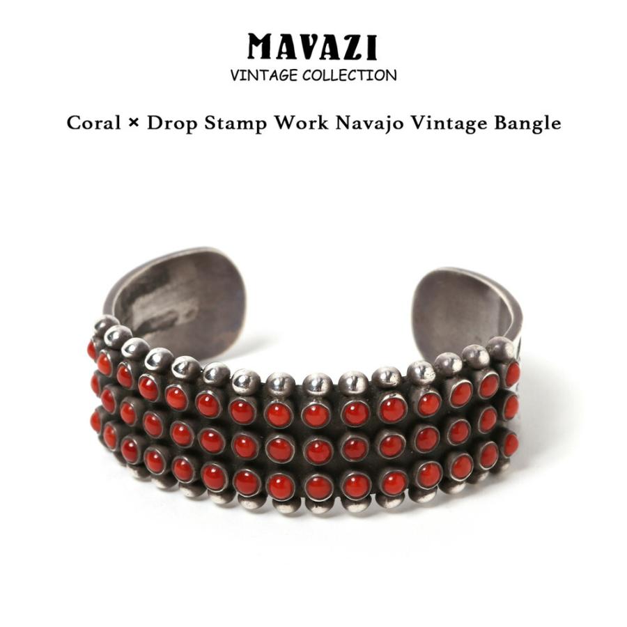 インディアンジュエリー コーラル スタンプワーク ドロップ バングル ビンテージ ナバホ族 珊瑚 Coral × Drop Stamp Work  Navajo Vintage Bangle :vintage025:MAVAZI(IMPORT CLOTHING) - 通販 -  Yahoo!ショッピング