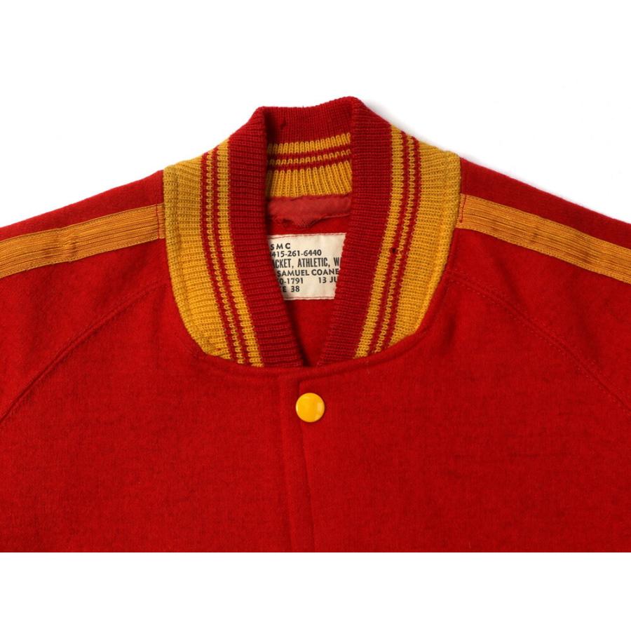 1950's USMC WARM UP ATHLETIC JACKET アワードジャケット スタジアムジャケット スタジャン カレッジジャケット メンズ ジャケット RED レッド 赤