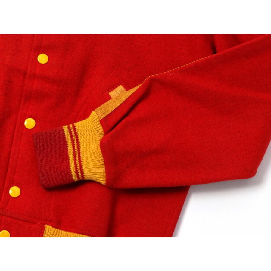 1950's USMC WARM UP ATHLETIC JACKET アワードジャケット スタジアムジャケット スタジャン カレッジジャケット メンズ ジャケット RED レッド 赤