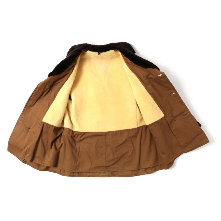 CLAVDE MONTANA◆フランス製ヴィンテージ◆メンズムートンコート 90s ブルガリア製 MASSINI ムートン コート ジアリングコート 本革