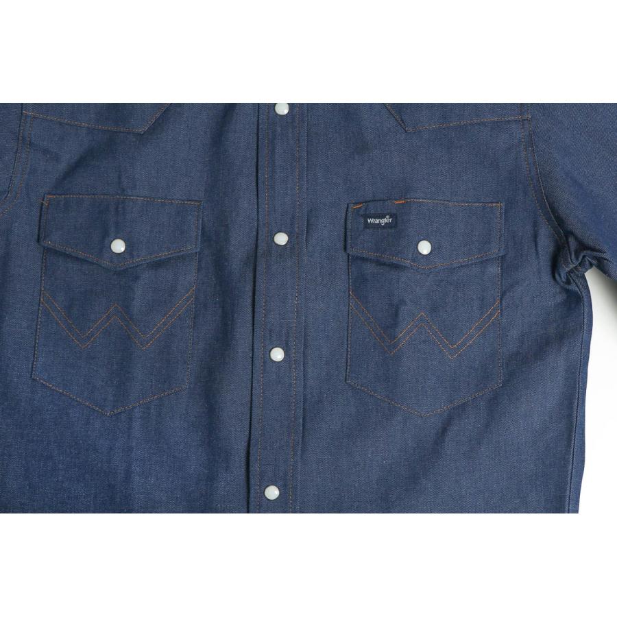 Wrangler（ラングラー） デニムシャツ ウエスタンシャツ 長袖シャツ