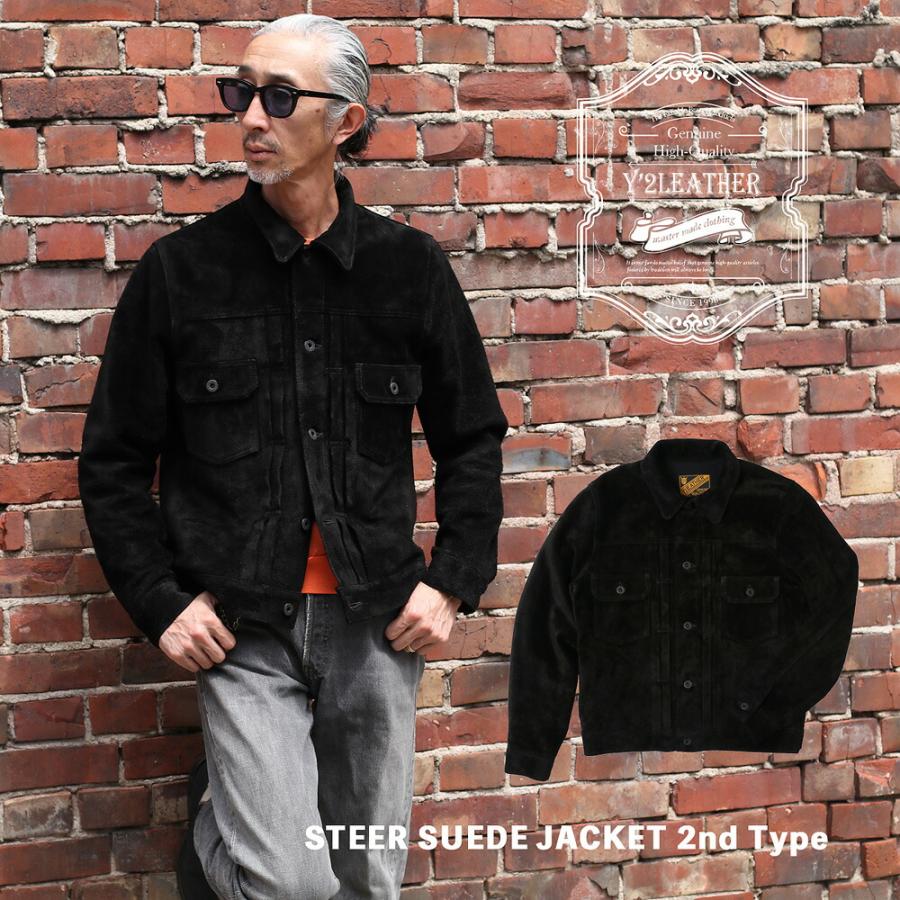 Y'2 LEATHER ワイツーレザー STEER SUEDE 2nd Type Gジャン 別注 Y'2 LEATHER ワイツーレザー STEER SUEDE 2nd Type Gジャン 別注