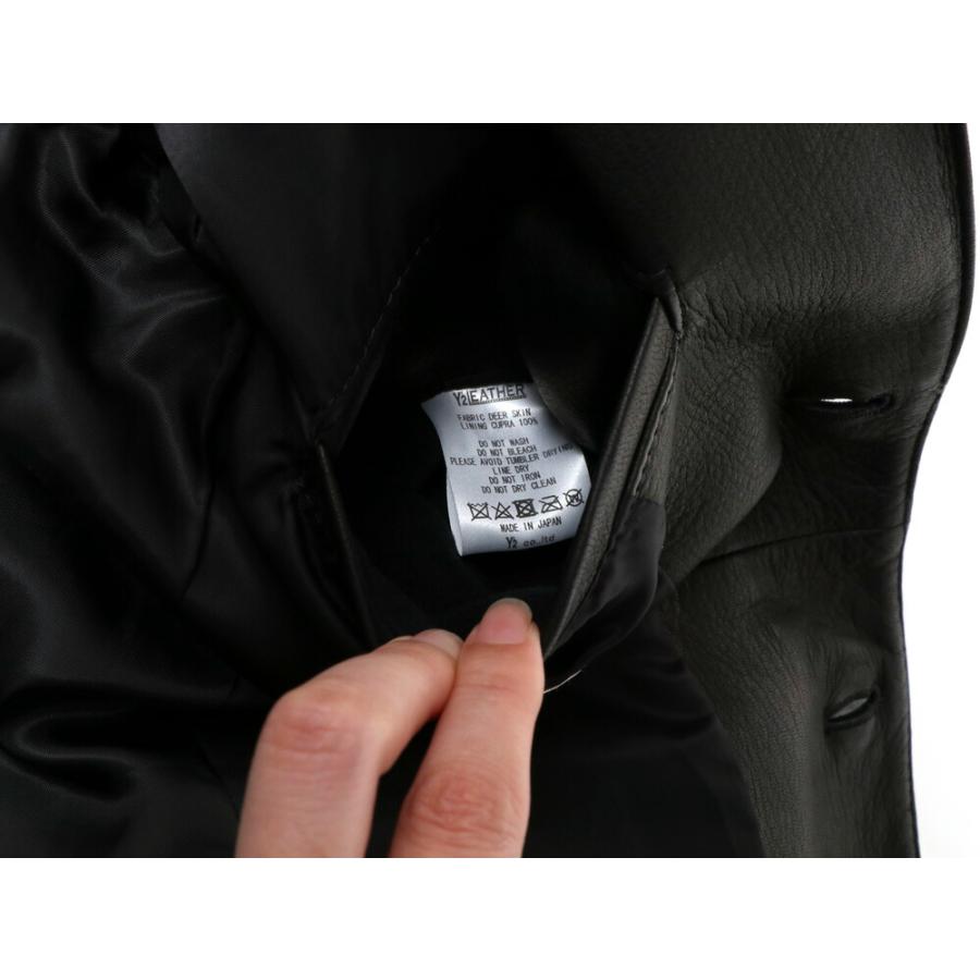 Y'2 LEATHER ワイツーレザー DEER SKIN 2BUTTON JACKET DJ-22 鹿 Y'2 LEATHER ワイツーレザー DEER SKIN 2BUTTON JACKET DJ-22 鹿