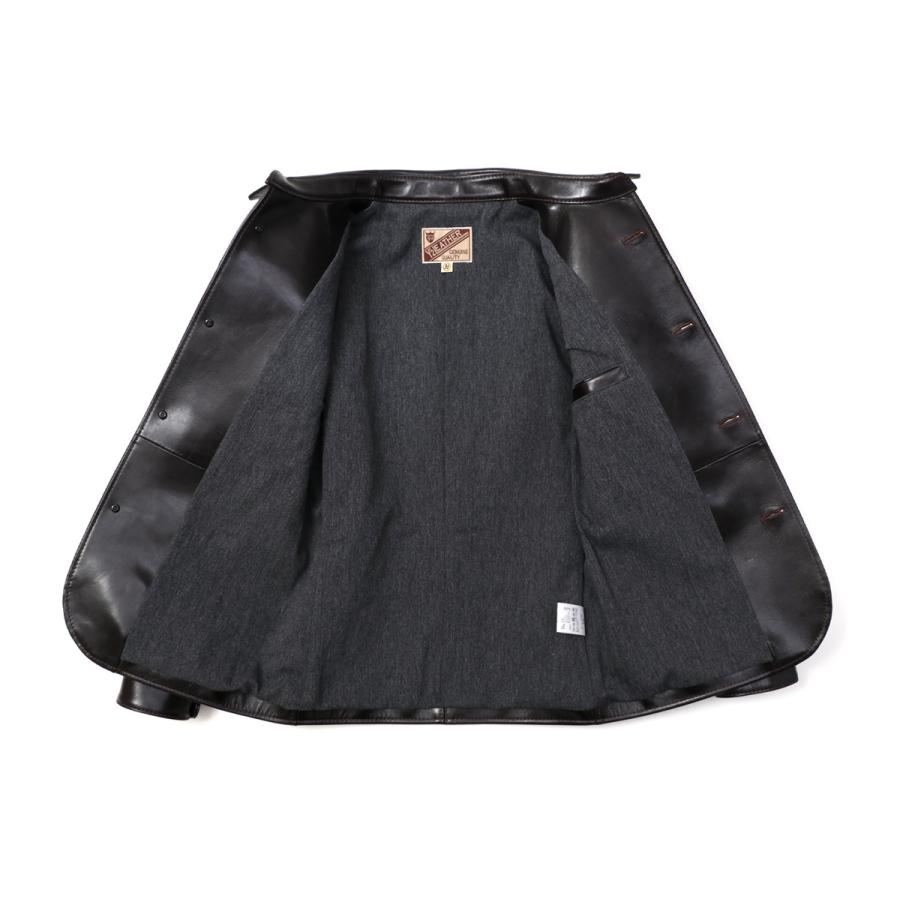 Y'2 LEATHER ワイツーレザー ANILINE STEER ROUNDED HEM CAR COAT