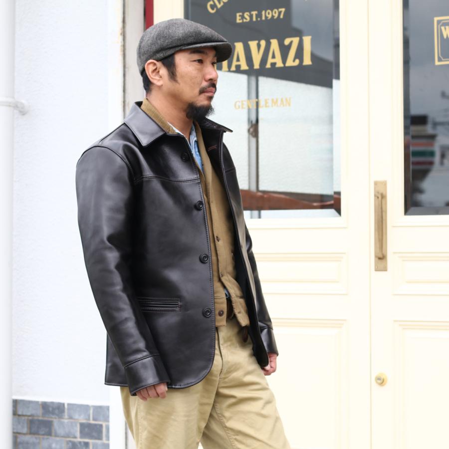 Y'2 LEATHER ワイツーレザー ANILINE STEER ROUNDED HEM CAR COAT