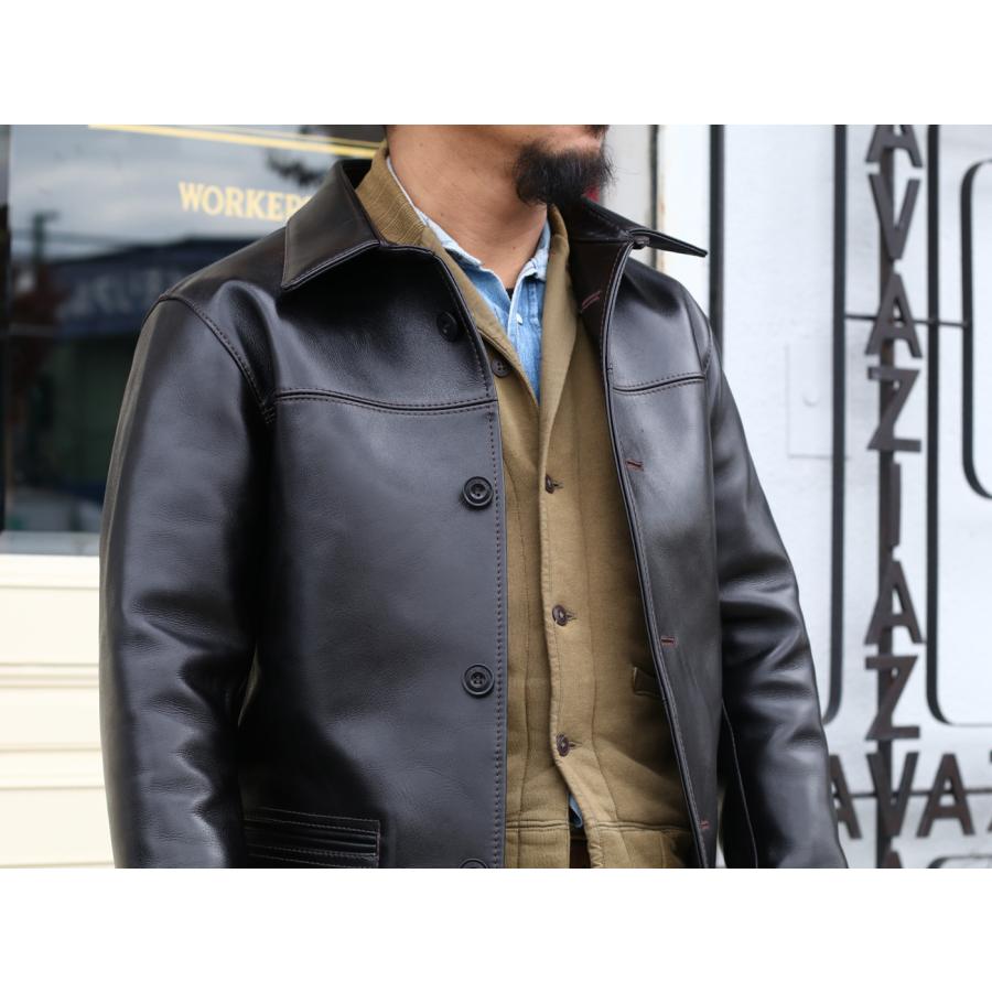 Y'2 LEATHER ワイツーレザー ANILINE STEER ROUNDED HEM CAR COAT