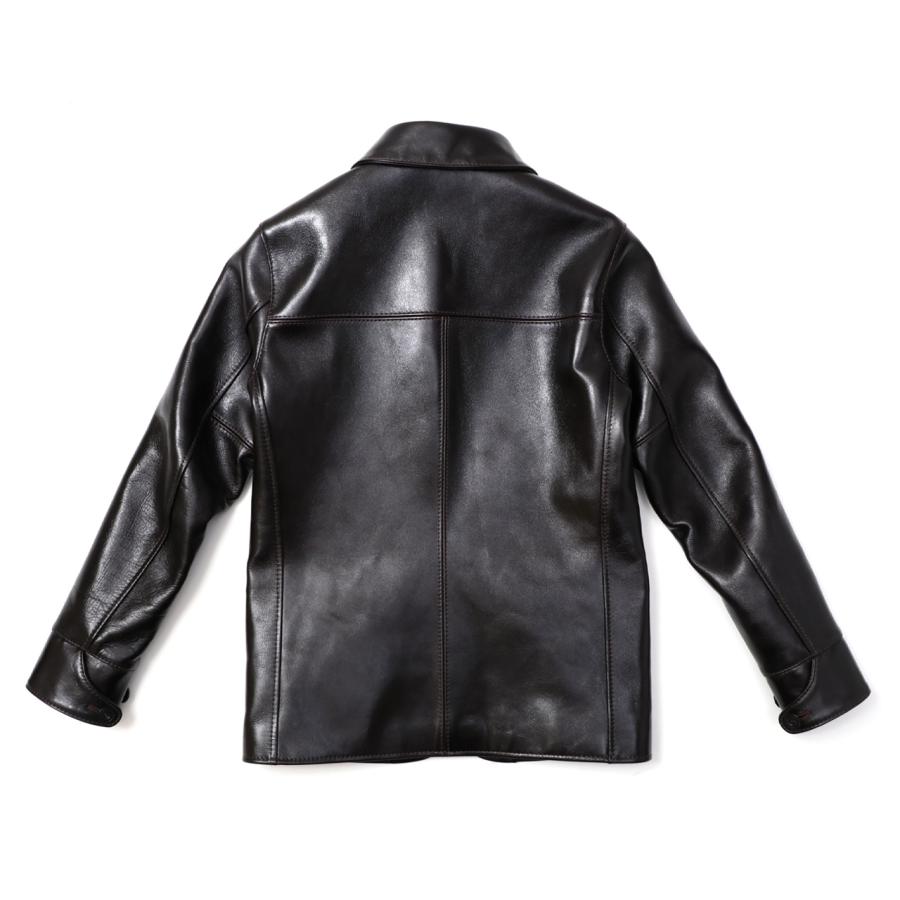 Y'2 LEATHER ワイツーレザー ANILINE STEER ROUNDED HEM CAR COAT