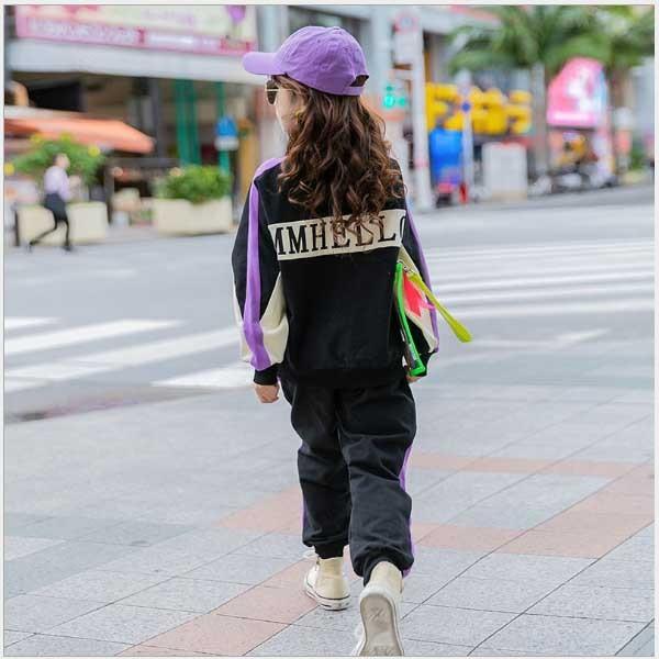 キッズ 子供服 女の子 海外ブランド パープルラインジャージセットアップ Mv1573 Mavelous 通販 Yahoo ショッピング