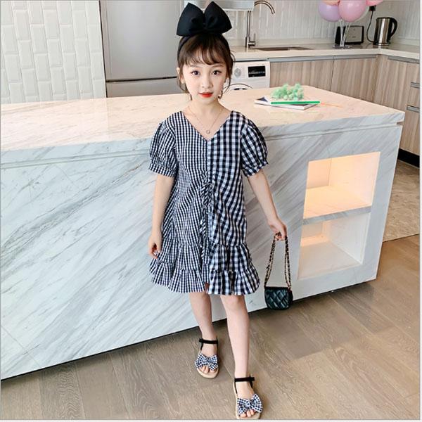 キッズ 子供服 女の子 海外ブランド Vネックギンガムチェックワンピース Mv1915 Mavelous 通販 Yahoo ショッピング