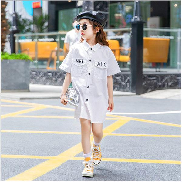 キッズ 子供服 女の子 海外ブランド ロゴポケットシャツワンピース 最大93 オフ