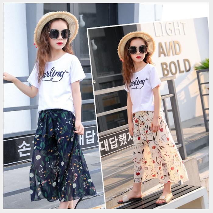 キッズ 子供服 女の子 ベビー セットアップ 韓国子供服 海外ブランド Tシャツ フラワー柄パンツ Mv669 Mavelous 通販 Yahoo ショッピング