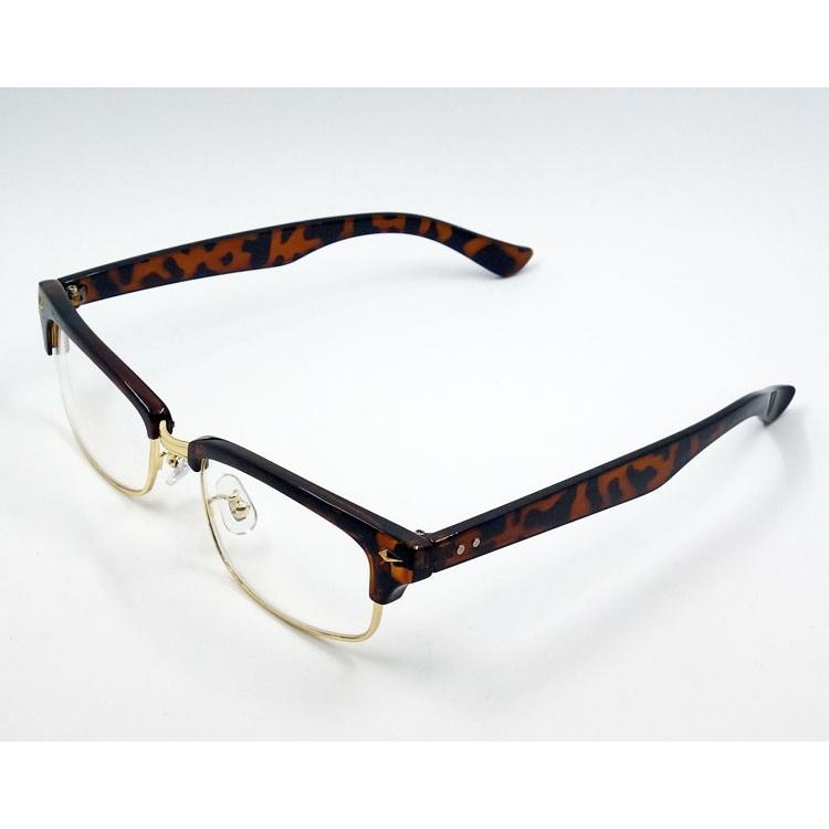 おしゃれ 伊達メガネ メンズ 細めのレトロデザイン セルメタル サーモント型 伊達眼鏡 新品 べっ甲 :1974-3:GeneralStore  YONEYA 通販 