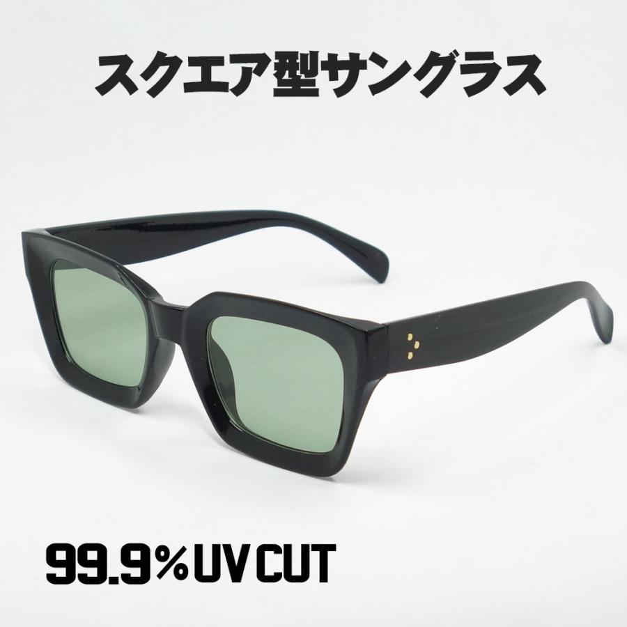 ボリューム感 おしゃれ サングラス メンズ デカ目 スクエア UVカット