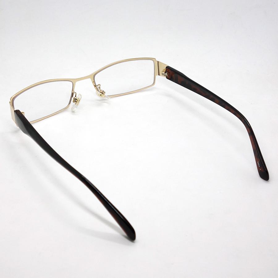【高級メガネ】80s 鼈甲 メンズ チタン ブロー フルメタル 伊達メガネ メンズ メタル クリアー 高品質 ゴールド 新品 哀川
