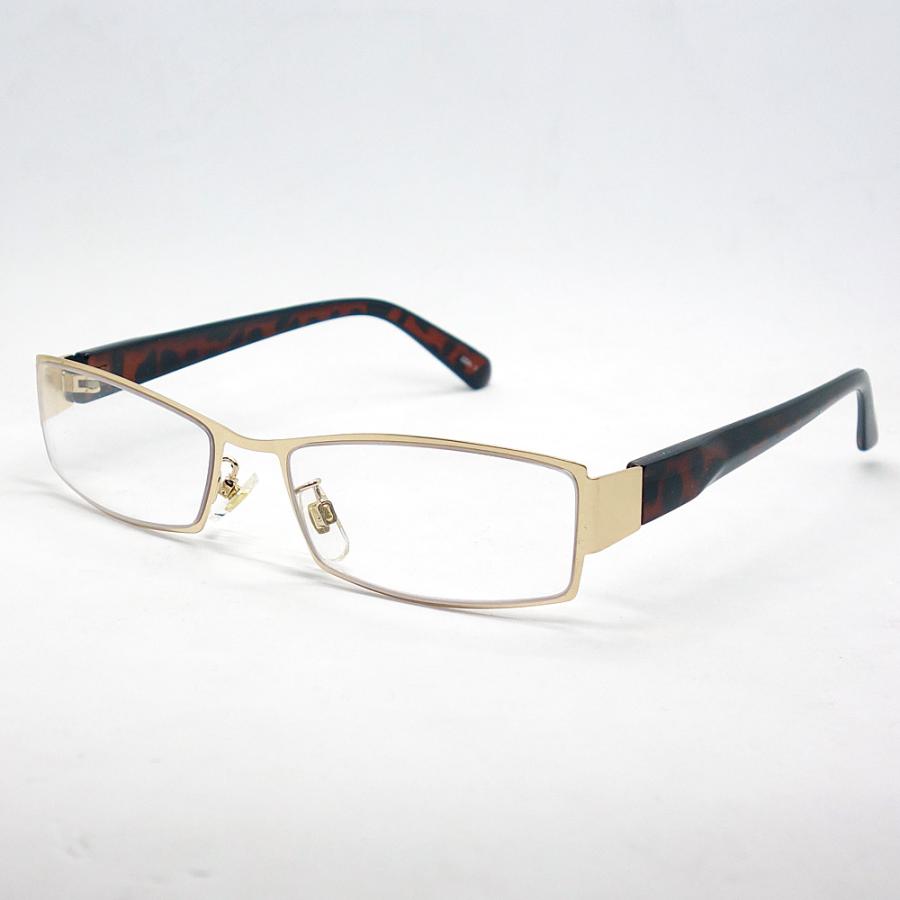 【高級メガネ】80s 鼈甲 メンズ チタン ブロー フルメタル 伊達メガネ メンズ メタル クリアー 高品質 ゴールド 新品 哀川