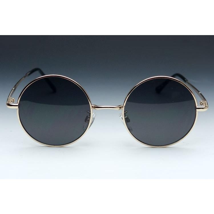 送料無料 サングラス メンズ 鼻あて ジョンレノン タイプの 丸目 ラウンド型 メタル ゴールド スモーク 3364bk Generalstore Yoneya 通販 Yahoo ショッピング