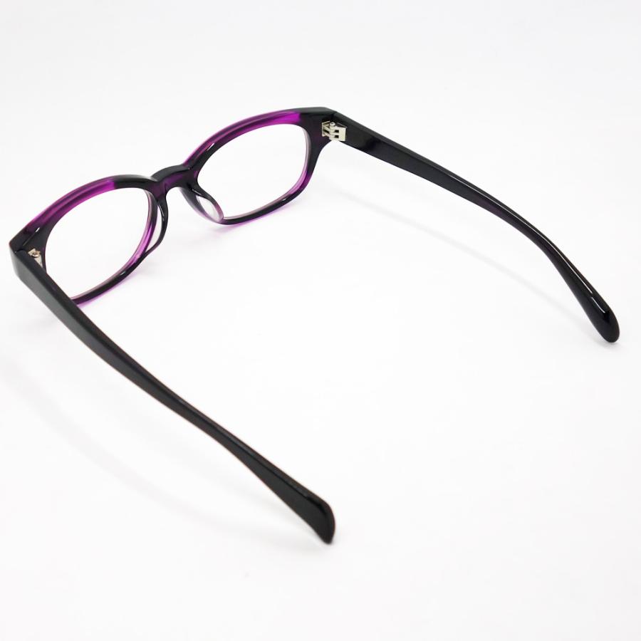 メガネ フレーム 日本製 職人ハンドメイド ウェリントン 新品 紫 バイオレット べっ甲柄