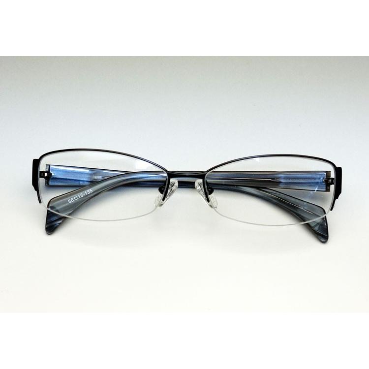 日本製 鯖江 職人ハンドメイド めがね メタル ナイロール ブラック 黒