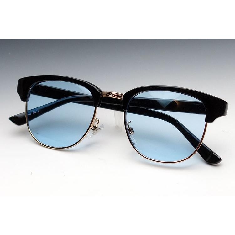 サングラス おしゃれ ブルー サーモントデザイン クラブマスタータイプ 黒 青 5016bbl Generalstore Yoneya 通販 Yahoo ショッピング