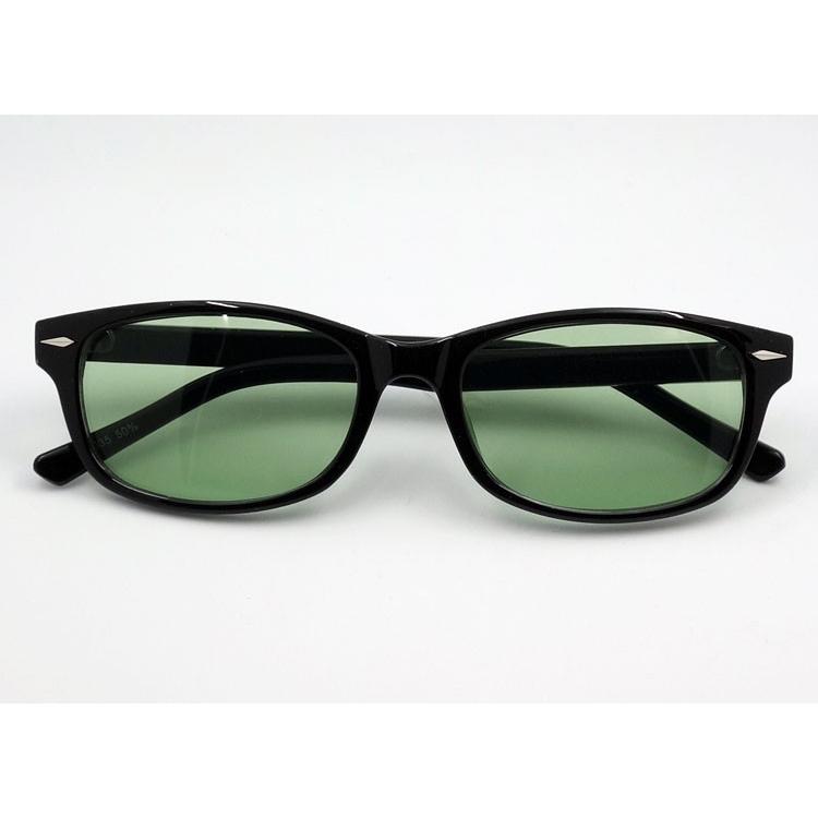 Schott ウェリントンスタイル サングラス ブラック/クリア サングラス メンズ UVカット ブラック 細め ウェリントン 新品