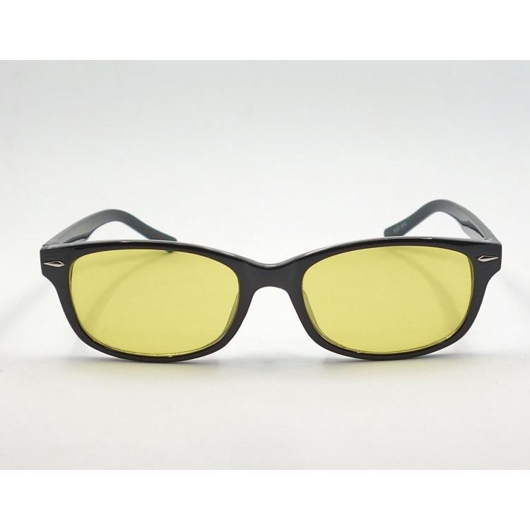 サングラス メンズ UVカット ブラック 細め ウェリントン 新品 黒