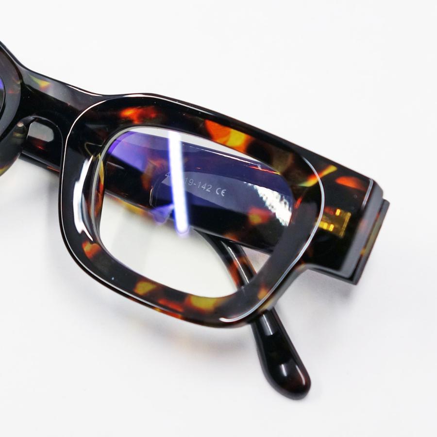 ボリューム感 おしゃれ だてめがね メンズ テレビジョン スクエア UV