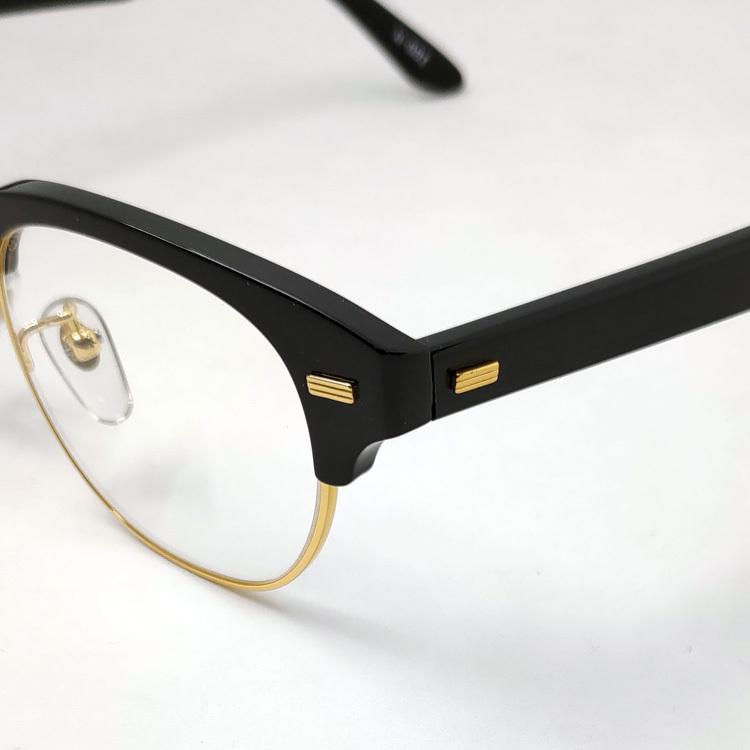 日本製 眼鏡 セルフレーム 鯖江 職人ハンドメイド サーモント型 ブラック 黒｜mavericks｜04