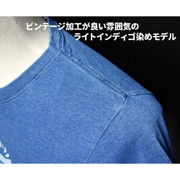 デニムTシャツ 米海軍 USN 錨マーク ヴィンテージ仕様 ミリタリー/ライトインディゴ｜mavericks｜05