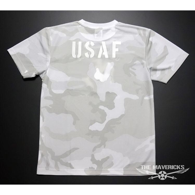 水陸両用 ラッシュガード にも使える メンズ 半袖 ドライ 速乾 Tシャツ USAF エアフォース カモフラージュ ホワイト | ブランド登録なし | 06