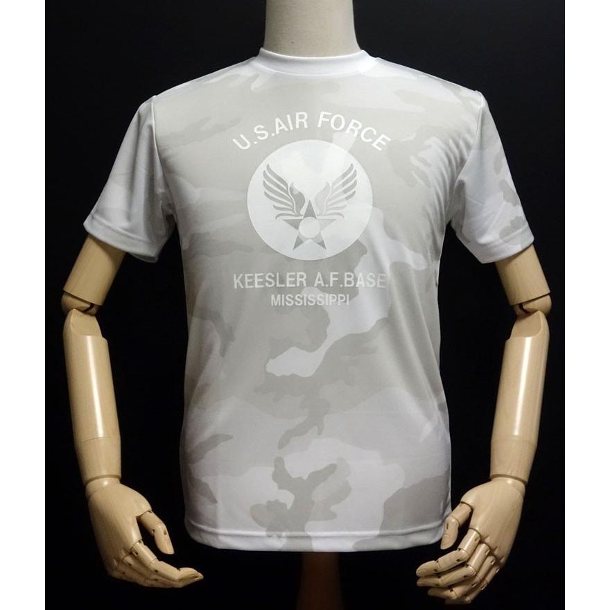 水陸両用 ラッシュガード にも使える メンズ 半袖 ドライ 速乾 Tシャツ USAF エアフォース カモフラージュ ホワイト | ブランド登録なし | 07