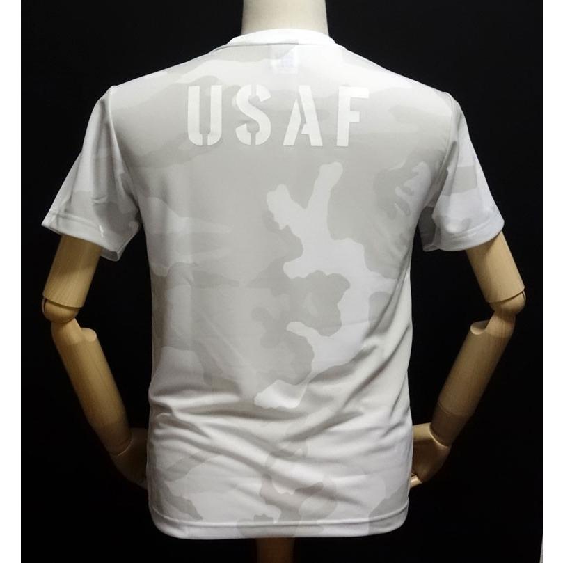 水陸両用 ラッシュガード にも使える メンズ 半袖 ドライ 速乾 Tシャツ USAF エアフォース カモフラージュ ホワイト | ブランド登録なし | 08