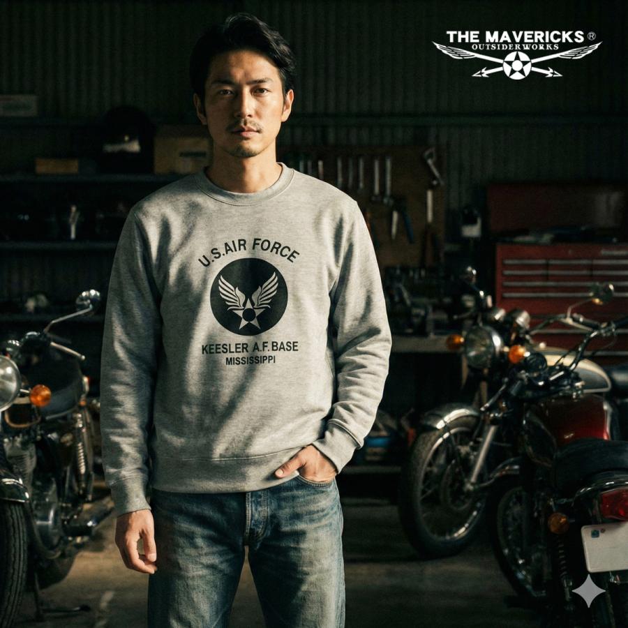 THE MAVERICKS ブランド ミリタリー スウェット トレーナー メンズ