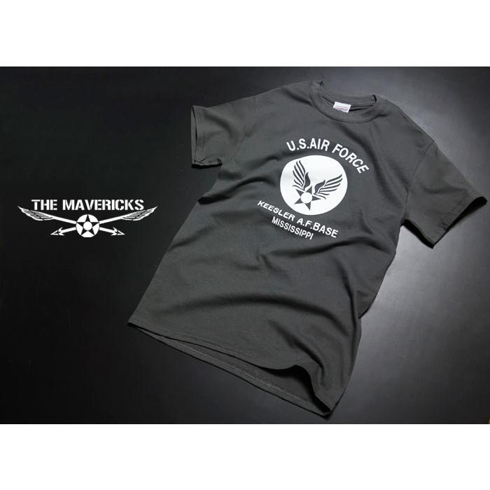 Tシャツ メンズ 半袖 ミリタリー アメカジ USAF エアフォース MAVERICKS ブランド/灰 チャコールグレー｜mavericks｜07