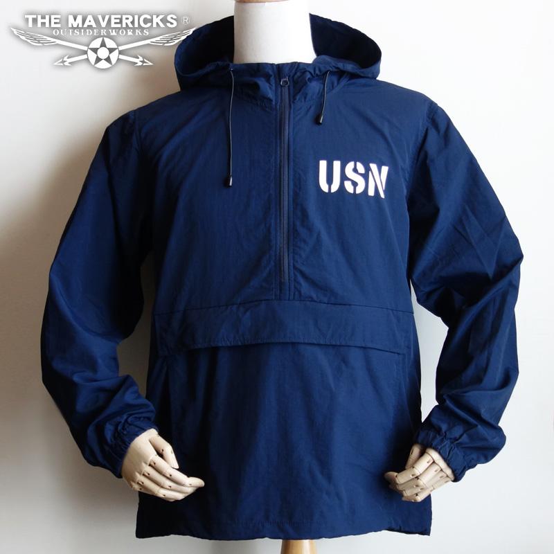 THE MAVERICKS 全天候型 かぶり アノラックパーカー US.NAVY 米