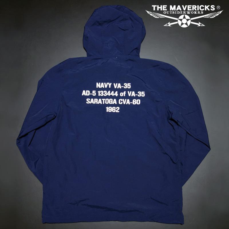 THE MAVERICKS 全天候型 かぶり アノラックパーカー US.NAVY 米海軍