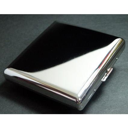 タバコケース シンプル メタルの シガレットケース 20本 シルバー 85mm