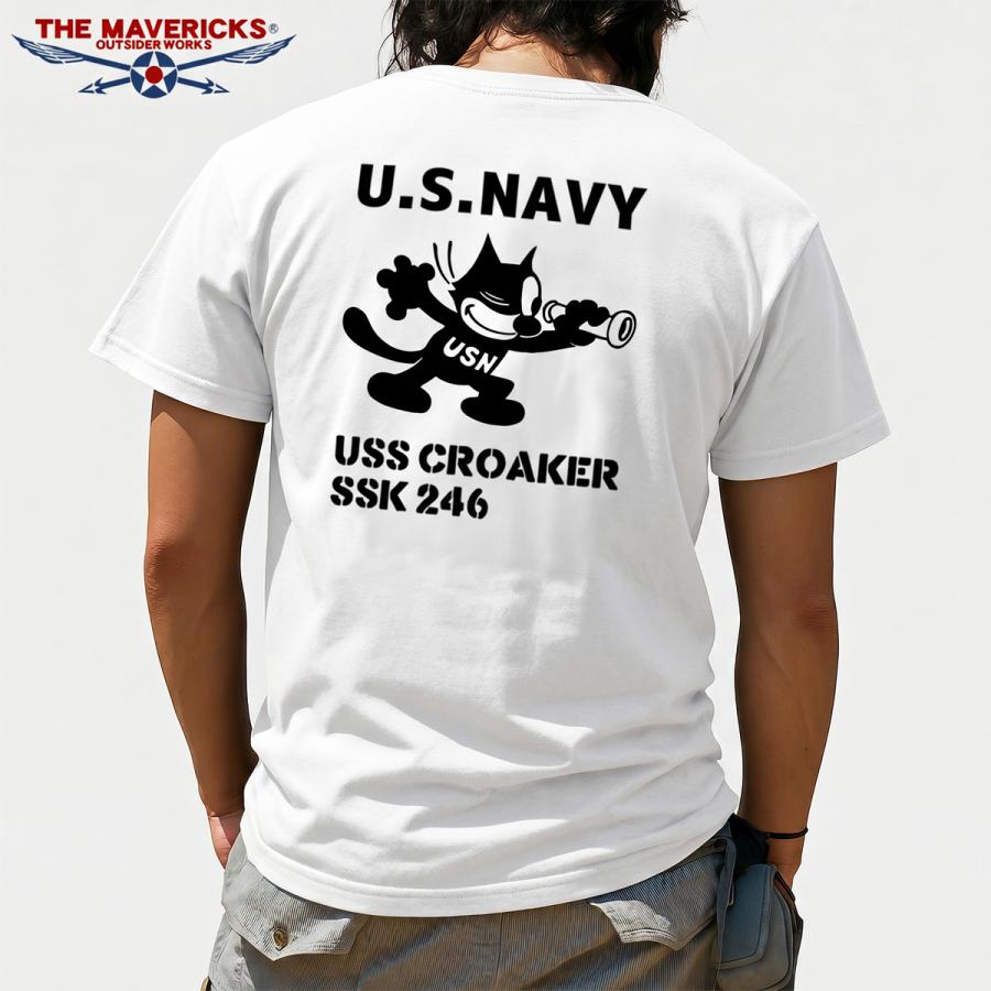 極厚 スーパーヘビーウェイト ミリタリー Tシャツ 米海軍 NAVY CROAKER