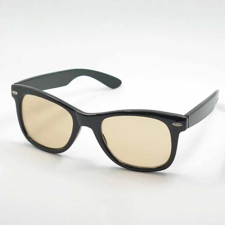 ウェリントン型 サングラス メンズ おしゃれ ブラック 黒 ライト