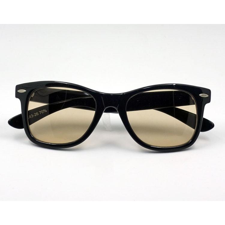 ウェリントン型 サングラス メンズ おしゃれ ブラック 黒 ライト