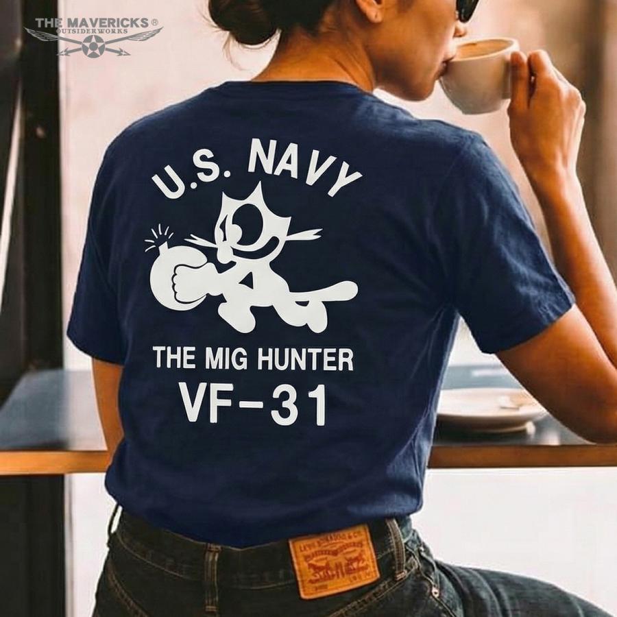 Tシャツ メンズ 半袖 ミリタリー アメカジ 米海軍 黒猫 CAT モデル