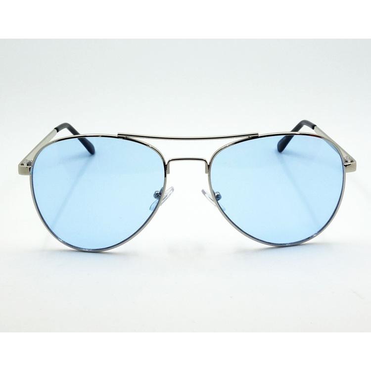 ティアドロップ メンズ メタル サングラス ブルーレンズ ブランド OEM