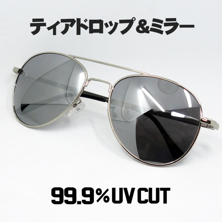 ティアドロップ メンズ メタル サングラス ミラーレンズ ブランド OEM