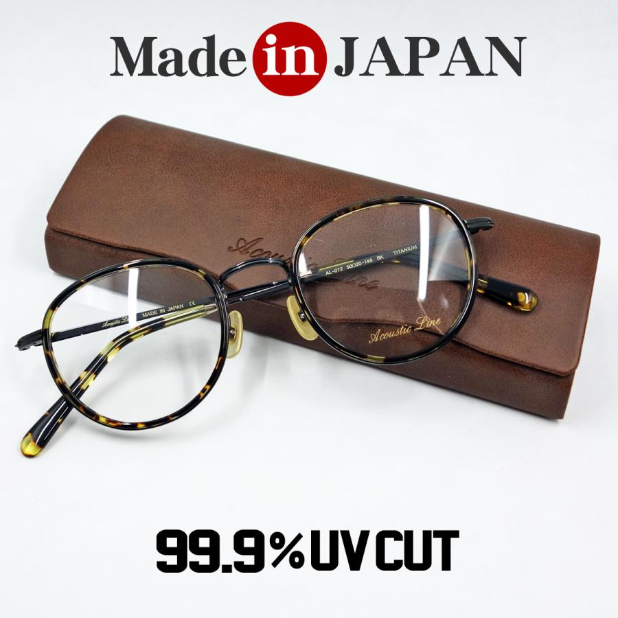 日本製 チタニウム メガネ フレーム Acoustic Line 職人ハンドメイド