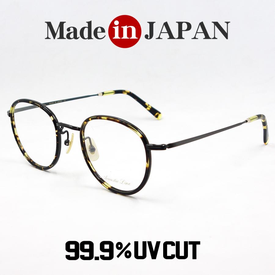 日本製 チタニウム メガネ フレーム Acoustic Line 職人ハンドメイド