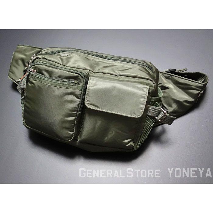 ウェストバッグ ヒップバッグ メンズ MA-1 タイプ ミリタリー バイク 大容量 ナイロン 新品 オリーブ