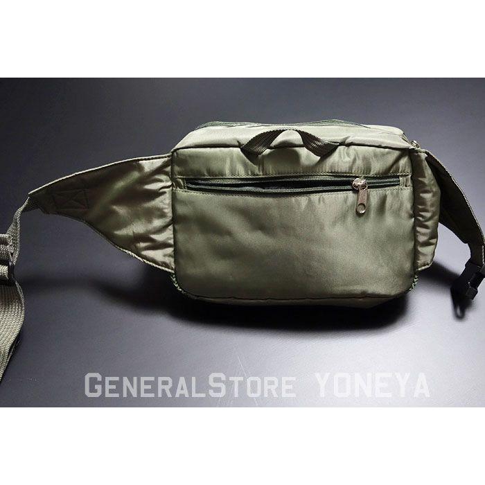 ウェストバッグ ヒップバッグ メンズ MA-1 タイプ ミリタリー バイク 大容量 ナイロン 新品 オリーブ