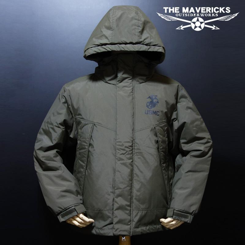 モンスターパーカー メンズ シェルパーカー パデッド 裏キルティング