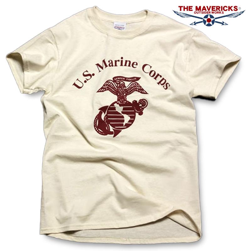 Tシャツ メンズ ミリタリー USマリン U.S.MARINE 米海兵隊 MAVERICKS